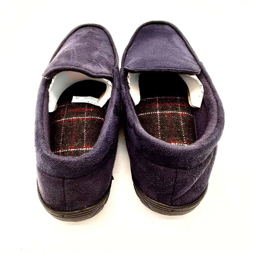 Totes Toasties Men's Memory Foam Loafer Slippers - Navy Blue (Size XL 11-12) NEW